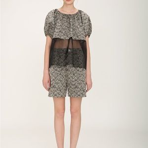 NWT handmade puff blouse set.